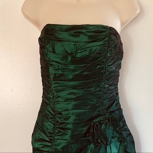 Gunne Sax Jessica McClintock 80's Prom Dress Green